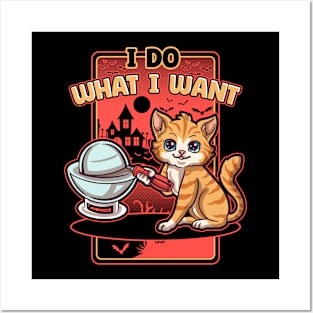 Funny Cat Demon Core Experiment Men Kids Women Halloween Posters and Art